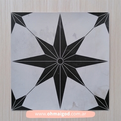AZULEJOS VINTAGE MÁLAGA NEGRO x 6 unidades - comprar online
