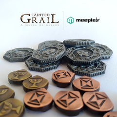 Tainted Grail: Kit de Moedas e Marcadores de Metal - comprar online