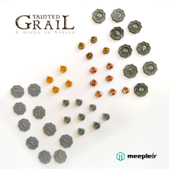 Tainted Grail: Kit de Moedas e Marcadores de Metal - comprar online
