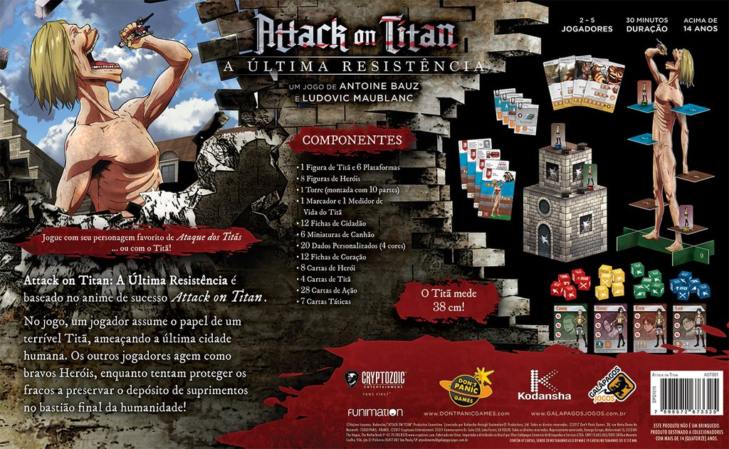 Attack On Titan: A Última Resistência - Caixinha Boardgames