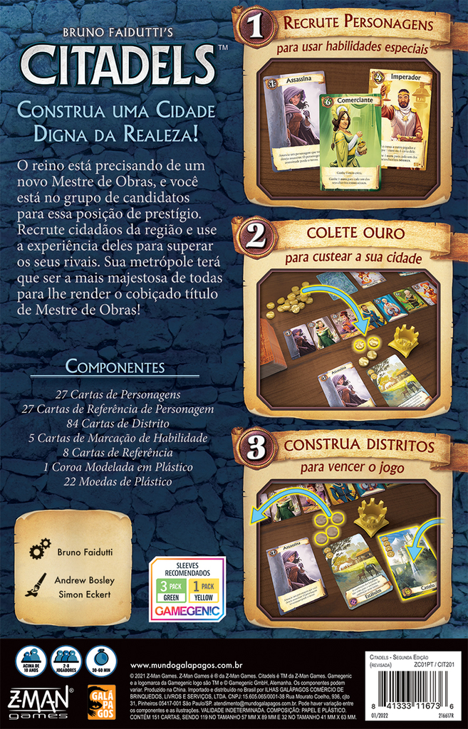 Citadels (2ª Edição Revisada) Jogo de Tabuleiro