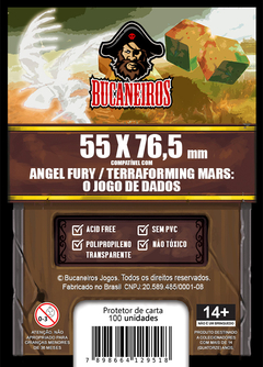Sleeve Bucaneiros 55 x 76,5 mm Terraforming Mars Dados e Angel Fury - 100 unidades