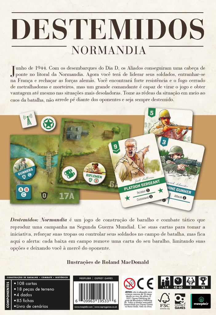 Destemidos: Normandia Jogo de Tabuleiro