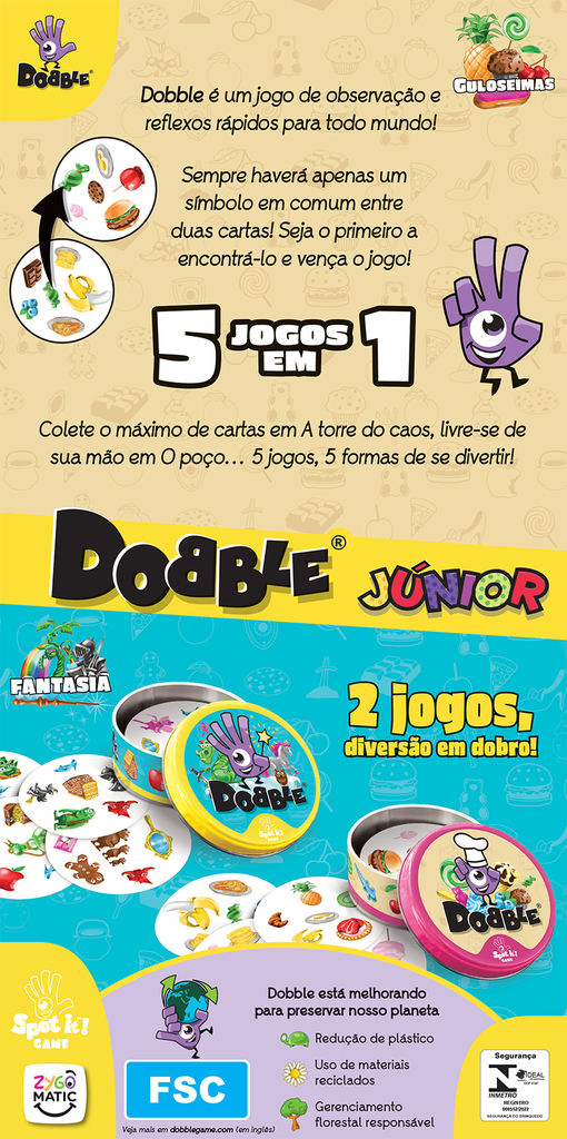 Dobble Jogo De Cartas Party Game Lata Divertido Festa Amigos