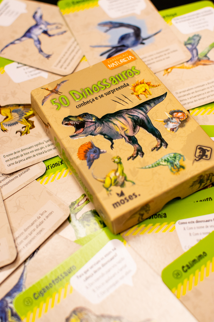 Jogo de Cartas 50 Dinossauros Expedição Natureza Galápagos Jogos