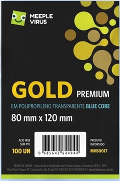 Sleeve Blue Core Premium Gold 80 x 120 mm - 100 unidades