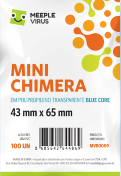 Sleeve Blue Core Mini Chimera 43 x 65 mm - 100 unidades