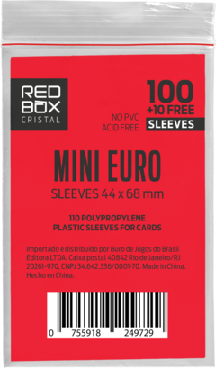 Sleeve Redbox Cristal Mini Euro 44 x 68 mm - 100 unidades