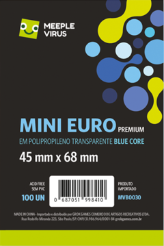 Sleeve Blue Core Premium Mini Euro 45 x 68 mm - 100 unidades