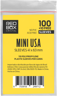 Sleeve Redbox Cristal Mini USA 41 x 63 mm - 100 unidades