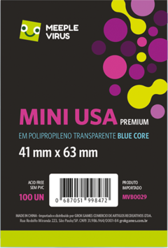 Sleeve Blue Core Premium Mini USA 41 x 63 mm - 100 unidades