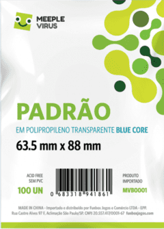 Sleeve Blue Core Padrão 63,5 x 88 mm - 100 unidades - comprar online