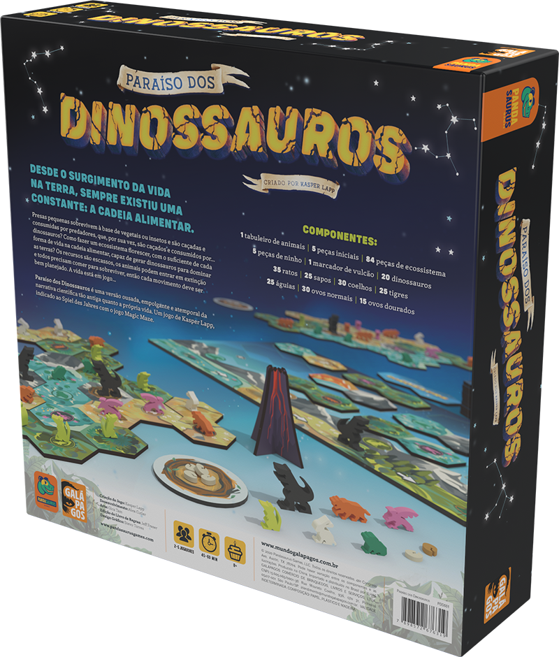Place Games Paraíso dos Dinossauros Jogo de Tabuleiro Galapagos PDD001