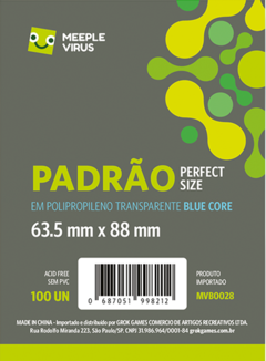 Sleeve Blue Core Perfect Size 63 x 88 mm - 100 unidades