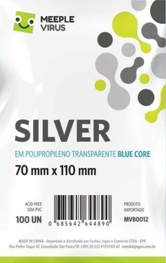 Sleeve Blue Core Silver 70 x 110 mm - 100 unidades