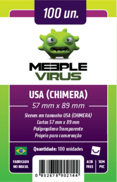 Sleeve Meeple Virus Chimera 57 x 89 mm - 100 unidades