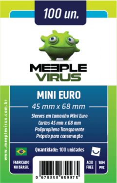 Sleeve Meeple Virus Mini Euro 45 x 68 mm - 100 unidades