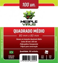 Sleeve Meeple Virus Quadrado Médio 80 x 80 mm - 100 unidades na internet