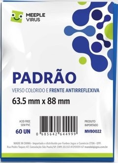 Sleeve Meeple Virus Padrão Azul 63,5 x 88 mm - 60 unidades na internet