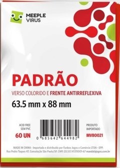 Sleeve Meeple Virus Padrão Vermelho 63,5 x 88 mm - 60 unidades na internet