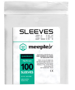 Sleeve Meeple BR Slim Quadrado 70 x 70 mm - 100 unidades