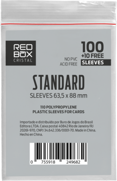 Sleeve Redbox Cristal Padrão 63,5 x 88 mm - 100 unidades