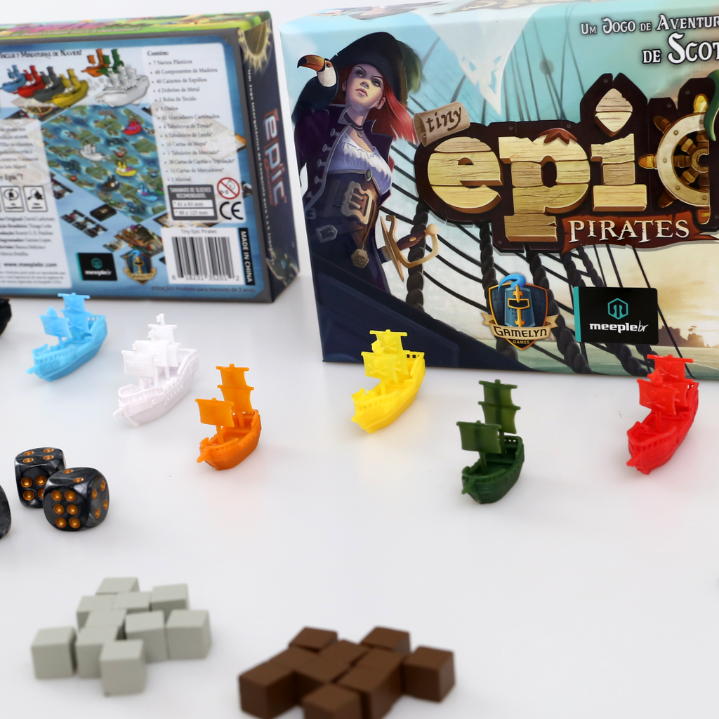 Tiny Epic Pirates Jogo de Tabuleiro Meeple BR