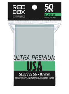 Sleeve Redbox Ultra Premium USA Padrão 56 x 87 mm - 50 unidades
