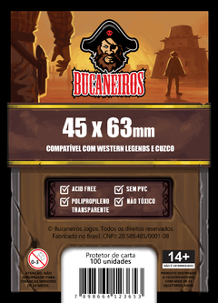 Sleeve Bucaneiros 45 x 63 mm para Cuzco e Western Legends - 100 Unidades