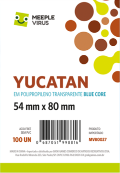 Sleeve Blue Core Yucatan 54 x 80 mm - 100 unidades