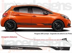 Faixa Lateral Kit Adesivo Peugeot 208 - modelo Sport