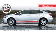 Faixa Lateral Kit Adesivo Honda Civic - Modelo Line - comprar online