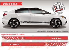 Faixa Lateral Kit Adesivo Honda Civic - modelo Sport