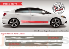 Faixa Lateral Kit Adesivo Honda Civic - modelo Wave