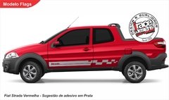 Faixa Lateral Jogo Adesivo Fiat Strada - Flags - comprar online