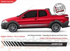 Faixa Lateral Jogo Adesivo Fiat Strada - Sporting