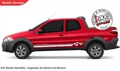 Faixa Lateral Jogo Adesivo Fiat Strada - Stronger - comprar online