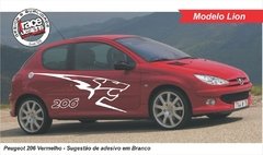 Faixa Lateral Kit Adesivo Peugeot 206 - modelo Lion - comprar online