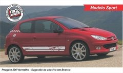 Faixa Lateral Kit Adesivo Peugeot 206 - modelo Sport - comprar online