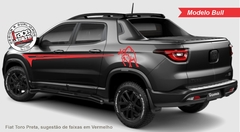 Kit adesivo Faixa Lateral Fiat Toro - Mod. Bull - loja online