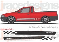 Jg. Adesivos Faixa Lateral Saveiro Sport - G2, G3 e G4