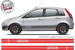 Faixa Lateral Kit adesivo Ford Fiesta Rocam - Modelo Ford