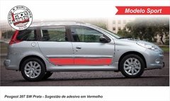 Faixa Lateral Kit Adesivo Peugeot 207 - modelo Sport na internet