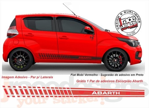 Adesivo Fiat Uno Abarth Faixa Lateral Carro Sport Imp353