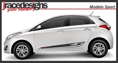 Faixa Lateral Kit Adesivo Hyundai HB20 - modelo Sport