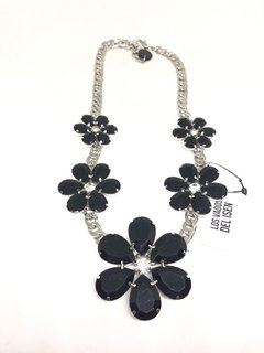 Collar Flores Negro