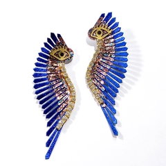 Par de aros Seahorse azul