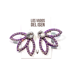 aros cibeles violeta y cristal