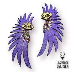 Par de aros Bird violeta