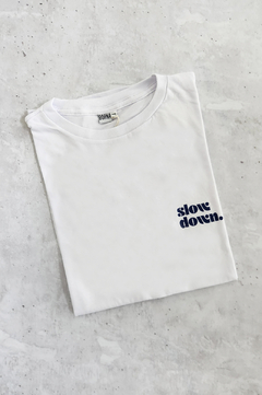 REMERA - SLOW DOWN - BLANCA - comprar online